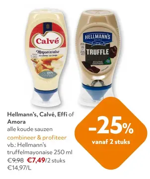 Aanbieding: Hellmann's, Calvé, Effi of Amora