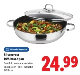 Aanbieding: RVS braadpan