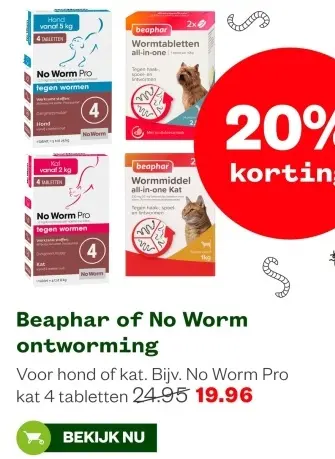 Aanbieding: Beaphar of No Worm ontworming