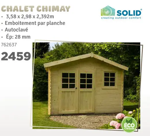 Offre: Chalet chimay