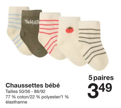 Offre: Chaussettes bébé