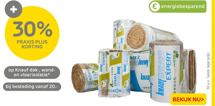 Aanbieding: Knauf dak-, wand- en vloerisolatie