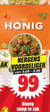 Aanbieding: Honig soep in zak