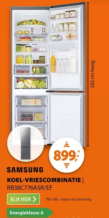 Aanbieding: Koel-vriescombinatie rb38c776asr/ef