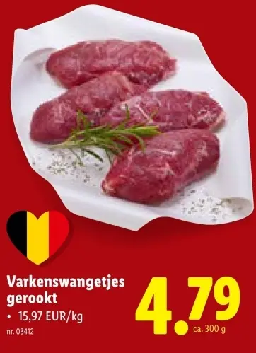 Aanbieding: Varkensswangetjes gerookt