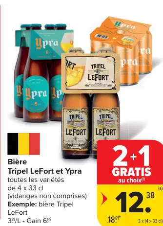 Offre: Bière Tripel LeFort et Ypra