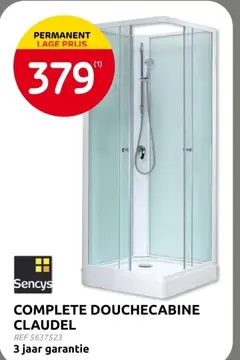 Aanbieding: Complete douchecabine claudel