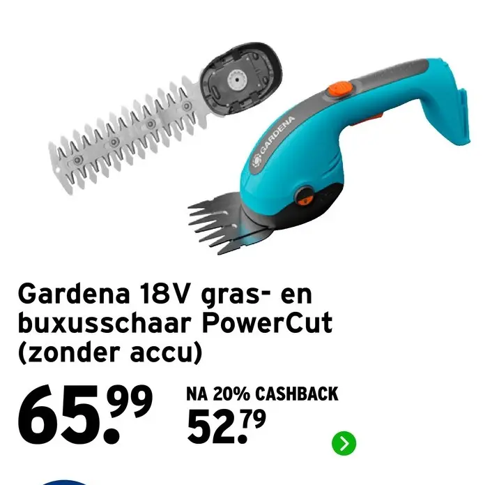 Aanbieding: Gardena 18V gras- en buxusschaar PowerCut