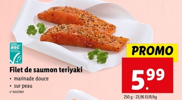 Offre: Filet de saumon teriyaki