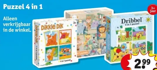 Aanbieding: Puzzel 4 in 1