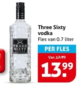 Aanbieding: Three Sixty vodka