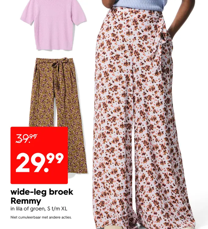 Promotie: Wide-leg broek Remmy