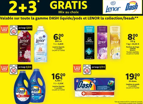 Offre: Liquide, pods ou beads