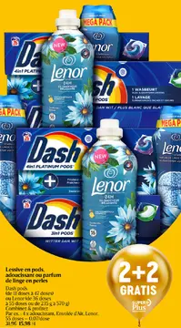 Offre: Lessive en pods, adoucissant ou parfum