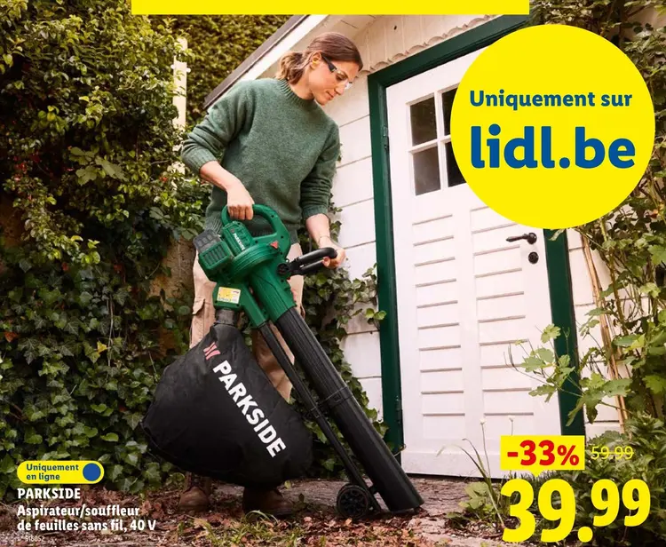 Offre: Aspirateur/souffleur de feuilles sans fil, 40 V