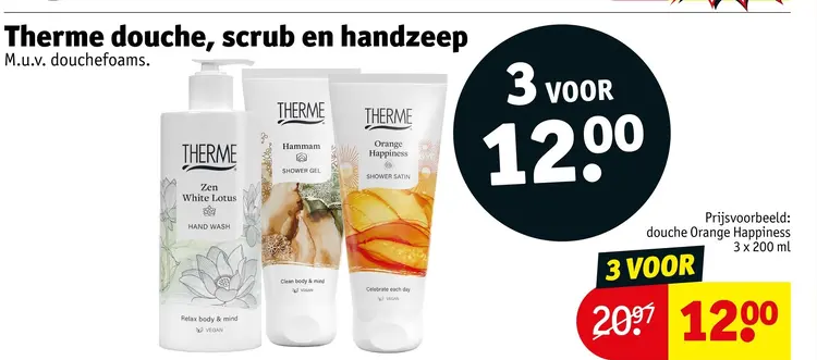 Aanbieding: Therme douche, scrub en handzeep