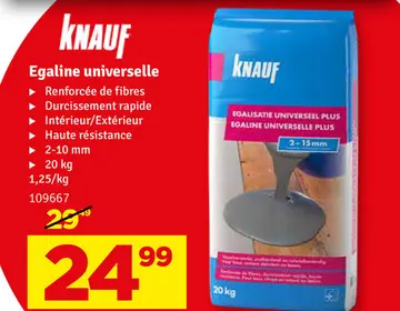 Aanbieding: Egaline Universelle 20 kg KNAUF
