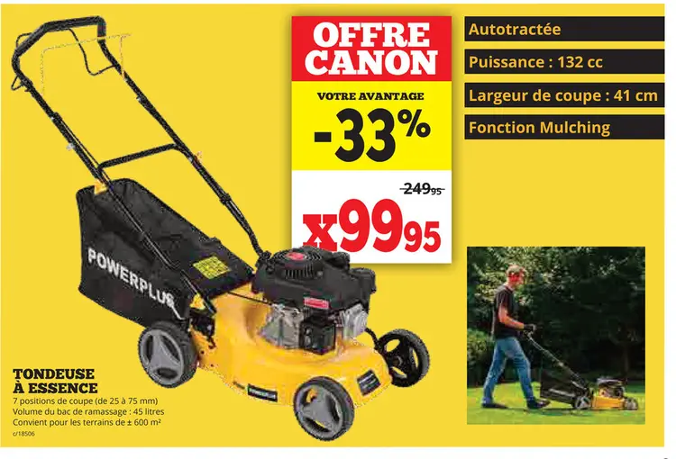 Offre: Tondeuse à essence