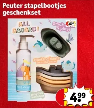 Aanbieding: Peuter stapelbootjes geschenkset