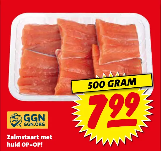 Aanbieding: Zalmstaart met huid