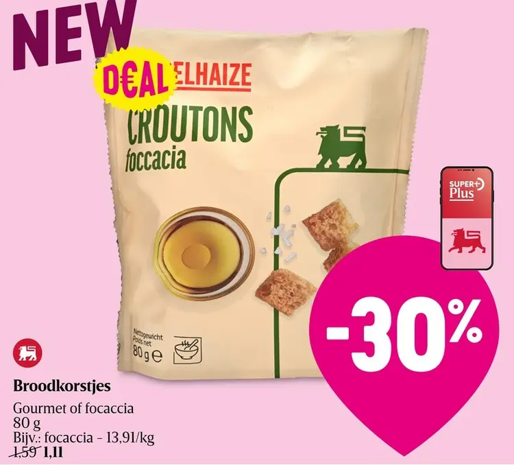 Promotie: Broodkorstjes Gourmet of focaccia