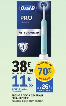 Aanbieding: BROSSE A DENTS ELECTRIQUE "ORAL B PRO 1"