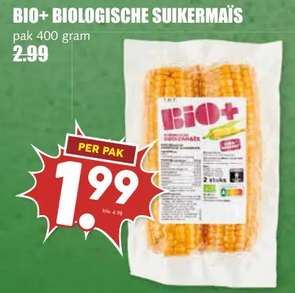 Aanbieding: Biologische suikermaïs