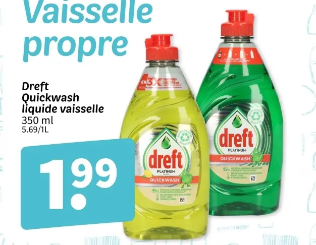 Offre: Quickwash liquide vaisselle