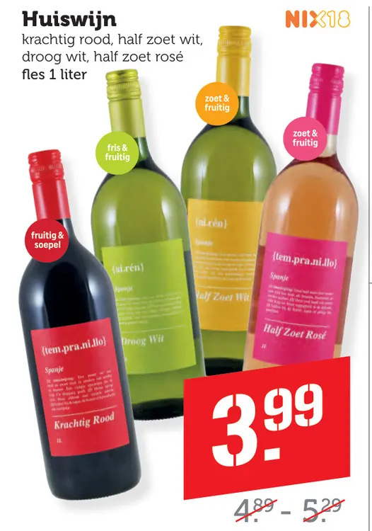 Aanbieding: Huiswijn