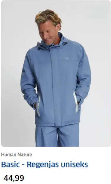 Aanbieding: Human Nature Basic - Regenjas uniseks