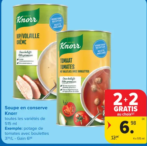 Offre: Soupe en conserve