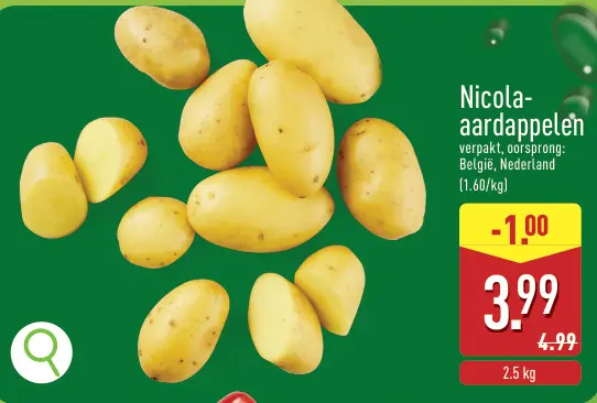 Aanbieding: Nicola-aardappelen