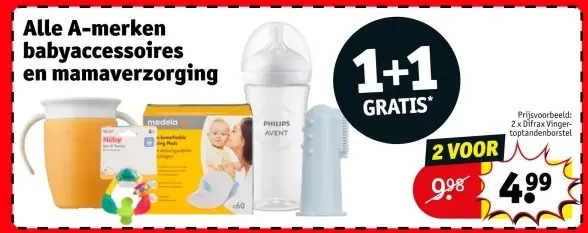 Promotie: Alle A-merken babyaccessoires en mamaverzorgi