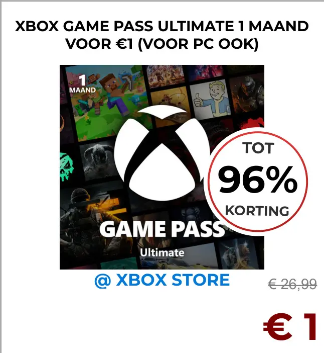 Aanbieding: Xbox game pass ultimate