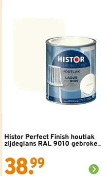 Aanbieding: Histor Perfect Finish houtlak zijdeglans RAL 