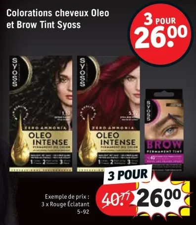 Offre: Colorations cheveux Oleo et Brow Tint