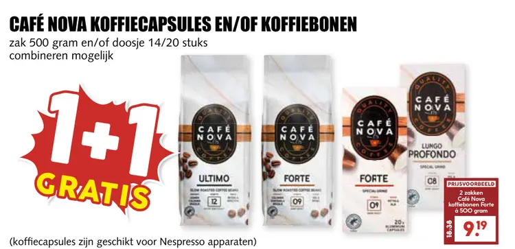 Aanbieding: Koffiecapsules en/of Koffiebonen