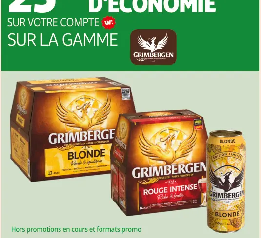 Offre: Grimbergen Blonde / Rouge Intense