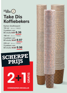 Aanbieding: Take Dis Koffiebekers