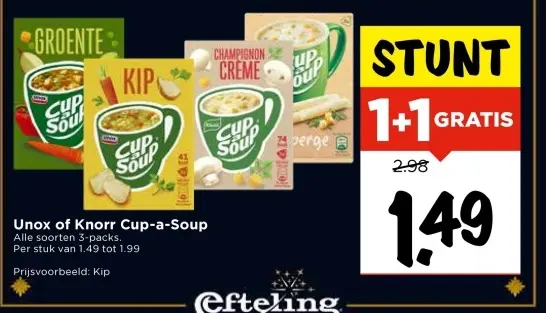 Aanbieding: Unox of Knorr Cup-a-Soup