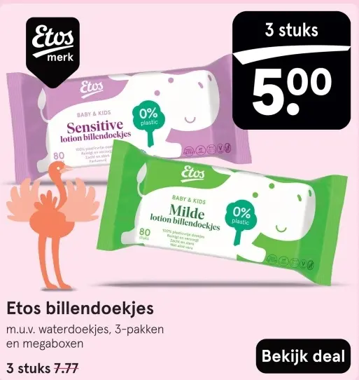 Aanbieding: Etos billendoekjes