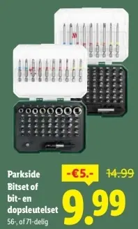 Aanbieding: Bitset of bit- en dopsleutelset