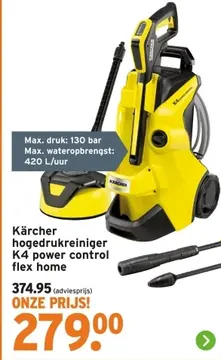 Aanbieding: Kärcher hogedrukreiniger K4 power control flex home