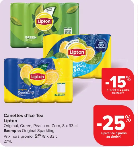 Offre: Canettes d'Ice Tea