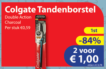 Aanbieding: Colgate Tandenborstel Double Action Charcoal