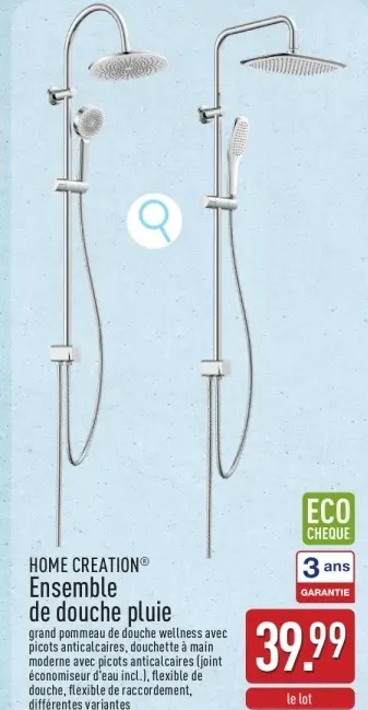 Offre: Ensemble de douche pluie