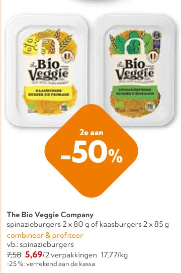 Promotie: Spinazieburgers of kaasburgers