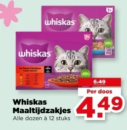 Aanbieding: Whiskas Maaltijdzakjes
