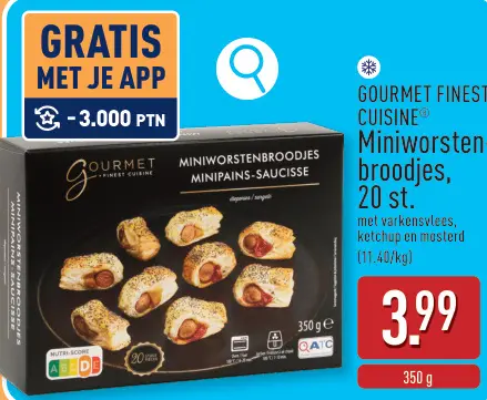 Promotie: Gourmet Finest Cuisine Miniworstenbroodjes