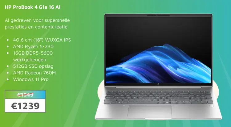 Aanbieding: HP ProBook 4 G1a 16 AI